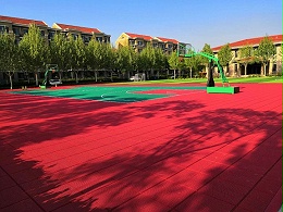 北京马连洼街道篮球场地板铺设